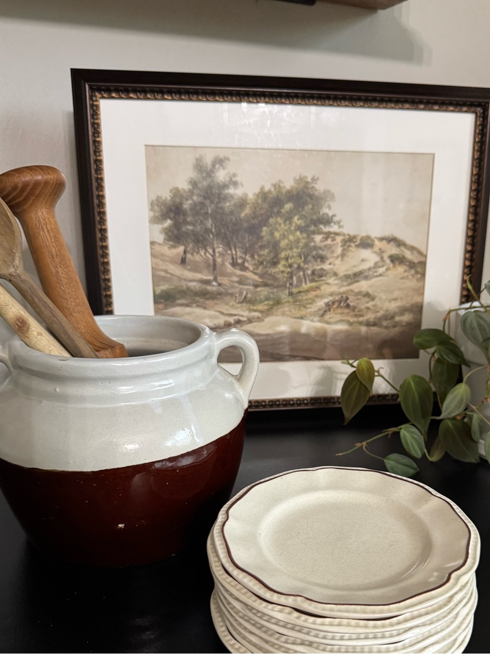 Two Tone Stoneware Crock
